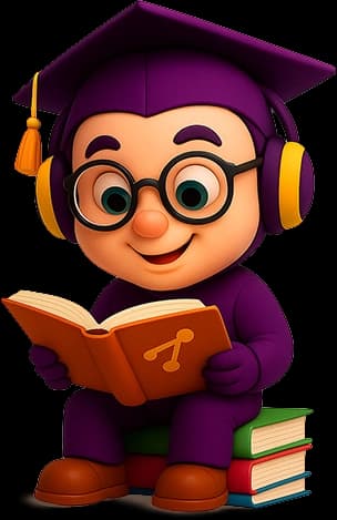Mascote EduCoins estudando